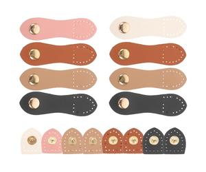 HOMOCONO Boucles à Pression Cuir Lot de 8 pour Paquet Bandoulière Fermetures à Languette Multi-Usages Résistantes pour Paquet Fourre-Tout à Usage Répété