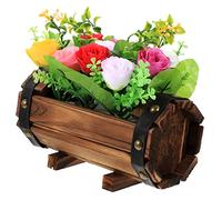 HOMOCONO Bouquet De Fleurs Artificielles en Pot, Décoration De Bonsaï, Bouquet Décoratif avec Vase, Décoration D'Intérieur, Fleurs De Mariage, Fête, Fausse Fleur, Fleur Simulée dans Un Pot
