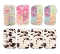 HOMOCONO Bracelets de Poignet en Flanelle Délicate et Élastique, 8 Pièces, Absorbants et Étanches, Lavage du Visage Tâches Ménagères