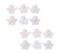 HOMOCONO Breloques Anges en Résine Blanches 60 Pièces, Ornement Artisanal DIY pour Décoration Coque Téléphone, Accessoires de Bricolage Charmants et Petits Anges Décoratifs