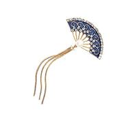 HOMOCONO Broche Femme Forme de Ventilateur avec Franges Émail et Accessoire de Mode Élégant pour Robe et Vêtements