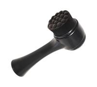 HOMOCONO Brosse Exfoliante Visage Multifonction Portable en Silicone Double Face Design Compact Noir pour Nettoyage Doux à Domicile Voyage Prise en Main Ergonomique Confortable