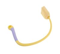 HOMOCONO Brosse Plastique Jaune à Manche Long Incurvé de U avec Design Ergonomique pour Massage Complet du Corps, pour Personnes Âgées