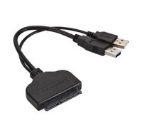 HOMOCONO Câble Adaptateur Disque Dur USB 3.0 Interface Série 2,5 Pouces | Plastique Noir, Prise en Charge des Disques de Plus de 2 To, Plug And Play sans Pilote, USB 3.0