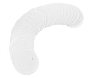 HOMOCONO Caches-Plafonds Ronds Octogonaux Blancs en Polypropylène Lot de 30, Plaques de Recouvrement pour Boîtes Électriques, Protection la Poussière, Usage Professionnel et Domestique