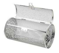HOMOCONO Cage Four Porte Mobile Trous Latéraux Facile à Ouvrir Rôtissoire Cuisine Panier de Poulet Rôti en Acier Inoxydable et Support Pivotant pour Four et Friteuse à Air