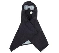 HOMOCONO Cagoule de Travail en Denim Lunettes Intégrées Amovibles, Protection Coupures et Poussières, pour Chantier et Soudure