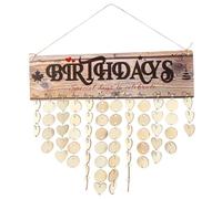 HOMOCONO Calendrier Perpétuel en Bois à Bricoler, Plaque Murale pour Organisation des Anniversaires de Proches et Amis