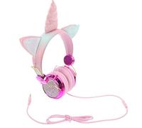 HOMOCONO Casque Audio avec Micro Compatible Smartphone Tablette | Abs, Forme Licorne, Volume Réglable, Usage Maison et Voyage, pour Garçon et Filles et Adultes