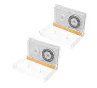 HOMOCONO Cassettes Audio Vierges Enregistrables avec Boîtier Plastique Transparent Lot de 2 de 45 pour Enregistrement Vocal DIY et Création Musicale
