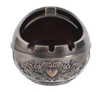 HOMOCONO Cendrier Rond en Cuivre avec Couvercle, Anti-Chute, pour Patio et Salon, Cendrier Moderne, Cendriers d'Intérieur, Accessoire Décoratif