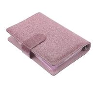 HOMOCONO Classeur Budgetaire Portable A6 en Cuir PU 8 Pochettes à Fermeture Éclair, 12 Feuilles Budgétaires et Autocollants, pour Gestion d'Argenté Liquide