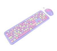 HOMOCONO Clavier sans Fil USB 2.4 Ghz Souris Abs 3 Boutons, 110 Touches pour Ordinateur Portable et Bureau, Saisie Navigation