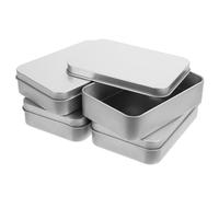 HOMOCONO Coffret Présent 4pcs Boîtes En Fer Blanc Vides Pour Bonbons Clés Usb Porte-clés Cigarettes Papeterie Chewing-gum Petits Anti-poussière