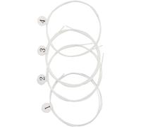 HOMOCONO Cordes pour Ukulélé en Nylon Blanc, Lot de 4 Set de Set de Pièces Tension Équilibrée et Résistance à L'usure, Accessoires pour Jouer Ukulélé