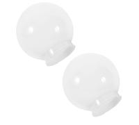 HOMOCONO Couvercle de Phare de Rechange en Acrylique Blanc Étanche, Abat-jour Globe 2 Pièces pour Décoration Patio et Jardin Extérieur