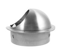 HOMOCONO Couvercle de Ventilation Ronde Léger et Coupe-vent en Acier Inoxydable Argenté Protection Pluie pour Conduit D'aération Mural Extérieur
