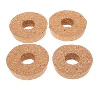 HOMOCONO Couvercles en Bois pour Jardinière Hydroponique 4 Pièces, Design Trou, Matériau Bois, Couleur Kaki, Faciles à Entretenir pour Vase en Verre sur Étagère ou Petit Espace