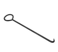 HOMOCONO Crochet Métallique pour Couvercle de Regard Multifonctionnel en Barre D'acier Déformée Noir, Outil de Levage et Tirage de Charge pour Travaux Industriels