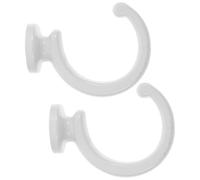 HOMOCONO Crochets Muraux en Alliage de Zinc, Crochet D'embrasse de Rideau de Lune, Blanc, Ensemble de 2 Pièces, Support Mural Multifonction pour Embrases de Rideaux, Décoration Intérieure