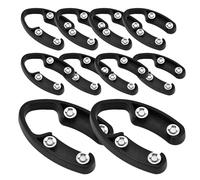 HOMOCONO Décapsuleur Vin 10 Pièces Coupeur Aluminium Acier Noir Ouvre-Bouteille Portable Cuisine et Bar Accessoire Pratique et Ergonomique