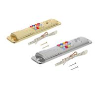 HOMOCONO Décoration Murale Délicate Sets de Sets pour Porte D’entrée Mezouza Rétro en Alliage de Zinc Argenté avec Parchemin Lot de 2 avec Trous pour Fixation