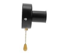 HOMOCONO Douille à Chaînette Pour Applique Murale E27 Avec Tirette 5 Cm Noire, Accessoire Plafonnier Rétro, Interrupteur à Tirage Pour Chambre Et Salon, Pratique Et Solide