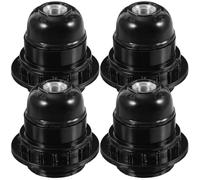 HOMOCONO Douille E27 en Bakélite Lot de 4 pour Lampes Suspendues et Lampadaires, Accessoires pour Fabrication de Lampes Industrielles et Éclairage Intérieur