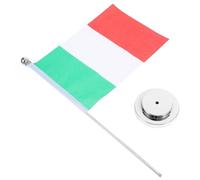 HOMOCONO Drapeau de Table Italien Mini en Polyester avec Pied en Fer, Installation Rapide et Facile, Décoration Élégante pour Bureau et Fête D'anniversaire