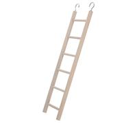 HOMOCONO Échelle à Perroquet Crochets Métalliques en Bois Beige Qui Développe L'intelligence et l'usure des Griffes pour Oiseaux Accessoire pour Cage d'oiseaux