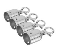 HOMOCONO Embouts de Corde Robustes Crochets Argentés Moyens pour Gestion de Foule et Contrôle d'Accès Intérieur Extérieur Lot de 4 Pièces en Matériaux Résistants