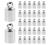 HOMOCONO Embouts de cordon DIY 150 pièces : connecteurs cylindriques 5 x 10 mm pour la fabrication de colliers et bracelets DIY ; accessoires pour embouts de pompons