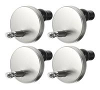 HOMOCONO Ensembles de 2 Charnières Inox à Fixation par Bride de Sol, Kit Complet Vis et Boulons à Dégagement Rapide, pour Remplacement Abattant Wc