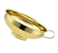 HOMOCONO Entonnoir Métallique en Acier Inoxydable Or Large Bouche, Évite les Éclaboussures, Petit Entonnoir en Métal Cuisine et Transfert de Liquides