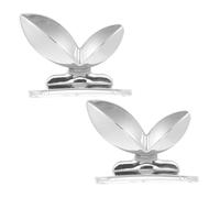 HOMOCONO Entretoise de Siège de Toilette en Acrylique Argenté 2 Pcs Poignée Antidérapante sans Contact pour Accessoires Salle de Bain à Usage Familial