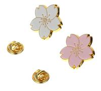 HOMOCONO Épingle en Alliage de Zinc 2 Pièces Fleurs de Cerisier Cartoon Chic pour Décorer Écharpes Portable Saint-valentin Plusieurs styles