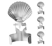 HOMOCONO Éteignoir à Bougie Sûr et Robuste en Métal Argenté Résistant la Chaleur de Coquillage pour Grosse Bougie et -Plat Usage Domestique