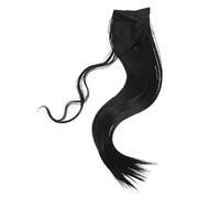 HOMOCONO Extension de Queue de Cheval Bou Volumineuse et Facile à Porter en Soie Haute Température Noire pour Spectacles et Rendez-