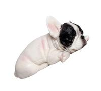 HOMOCONO Figurine Bulldog Modèle Réaliste Position Couchée Décoration Animale pour Maison et Bureau pour Anniversaire et Noël Éducatif pour Accessoire