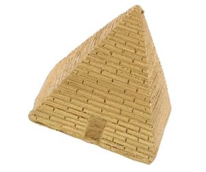 HOMOCONO Figurine Pyramide Antique en Résine Dorée, Miniature Décorative pour Bureau et Espace de Travail, Ornement Égyptien pour Amateurs D’Histoire, Souvenir de L’Égypte Ancienne