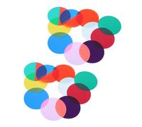 HOMOCONO film diffuseur de lumière colorée, gélatines lumineuses de correction de couleur, lot de 20pcs, PVC, 10 couleurs différentes x 2 feuilles, easy installation, versatile usage, pour