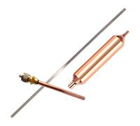 HOMOCONO Filtre Déshydrateur Réfrigération Laiton 1/4 Pouce avec Vanne d’Accès et Baguette de Soudure - Kit Réparation pour Professionnels et Maintenance de Réfrigérateurs