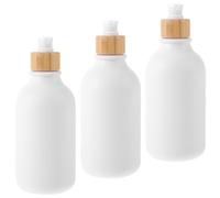 HOMOCONO Flacons Distributeurs Rechargeables 500ml Design Élégant et Simple Lot de 3 en Pet Blanc, Pompe Anti-dérapante pour Shampoing, Lotion et Savonnette Liquide