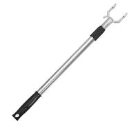 HOMOCONO Fourche Télescopique en Acier Inoxydable pour Vêtements, Barre Réglable Manche Ergonomique, Support de Séchage pour Placard et Balcon