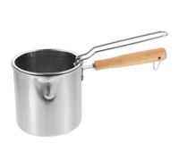 HOMOCONO Friteuse Multifonctionnelle en Acier Inoxydable Panier à Friture et Poignée Ergonomique, Transfert Rapide de Chaleur, Cuisine Maison