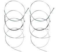 HOMOCONO Jeu Complet de 8 Cordes de Violon 4/4 Nickelées Argentées Son Clair et Riche, Accessoires Universels pour Violon, comme Cordes de Rechange L'étui