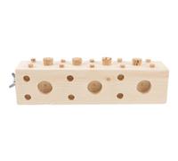 HOMOCONO Jouet à Mâcher Conçu pour Réduire la Solitude en Bois Naturel Beige pour Perroquets Support D'activité et Favoriser l'exercice Physique pour Oiseaux