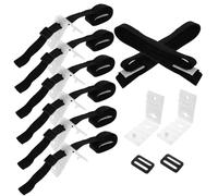 HOMOCONO Kit de Fixation Sangle pour Bâche Solaire Piscine Accessoire Fixation Solaire avec Boucle Compatible Piscine Enterrée et Tubulaire Installation Facile et Rangement Compact