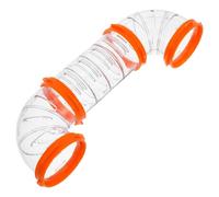HOMOCONO Kit de Tubes en Abs pour Hamster, Tunnel Robuste et Design DIY, Accessoire Orange pour Cage à Hamster, Jeu D'exploration et Connexion Facile
