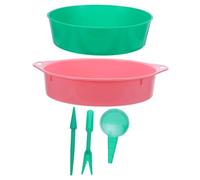 HOMOCONO Kit Jardinage 1 Set Outils de Semis en Plastique avec Manche Allongé, Perforatrice de Transplantation pour Semis et Repiquage, Précision et Survie Accrues